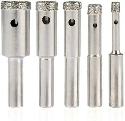 Electroplated Diamond Hole Saw Kit – Five Precision Sizes (5/32" To 1/2", 1/4" Shank) 1