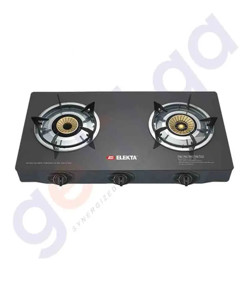 Elekta Egc-207(Gb) – 2-Burner Black Glass Tabletop Stove 1