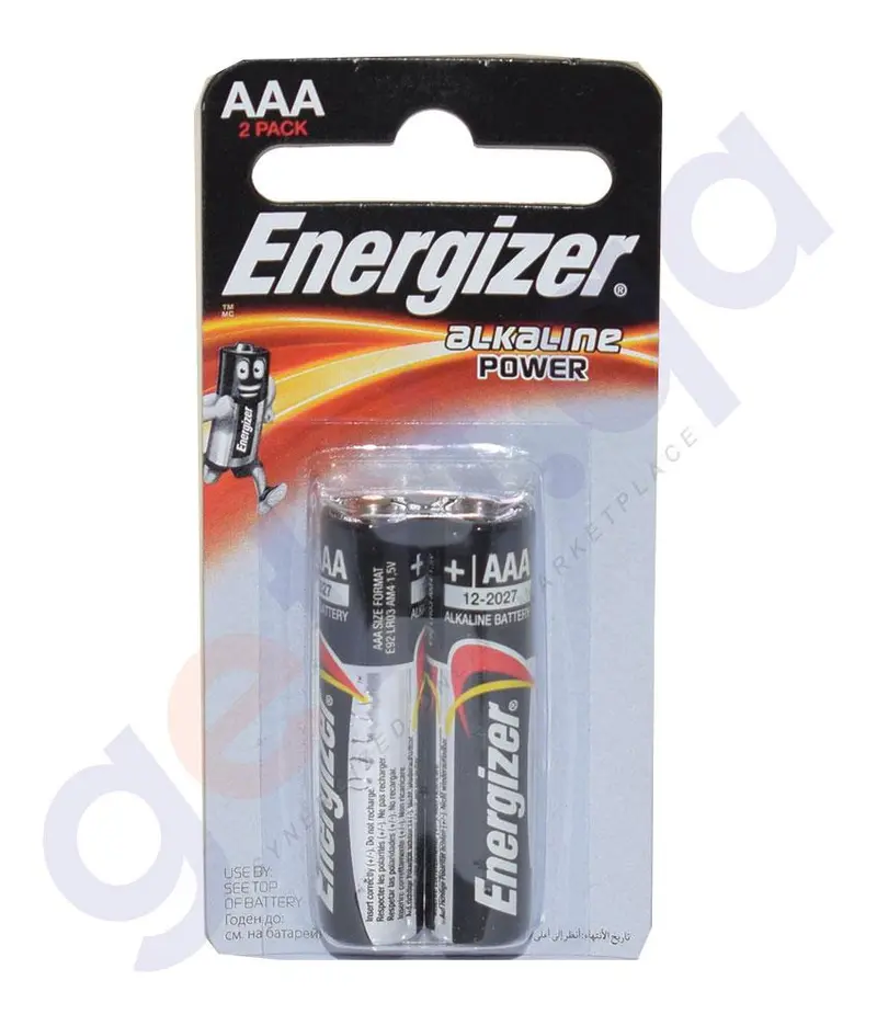 Energizer Alkaline Aaa Batteries – Pack Of 2 1