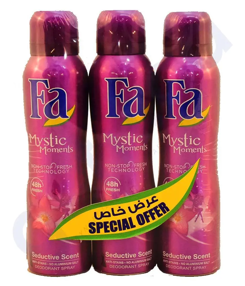 Fa Mystic Moments Deodorant Spray – 3 X 150Ml Bundle 1