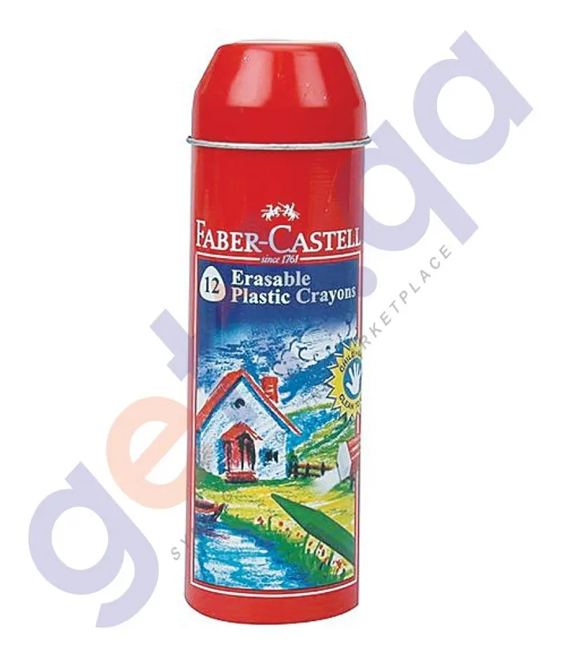 Faber-Castell Erasable Crayon Set – 12-Piece Washable Art Supplies 1
