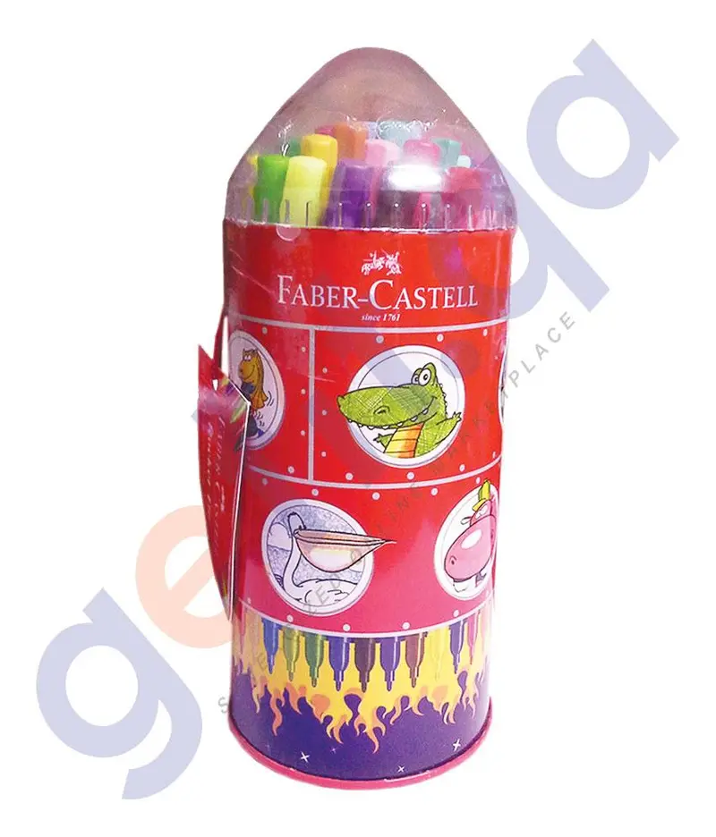 Faber-Castell Fibre-Tip Rocket Marker Set (33 Colors, Tin) 1