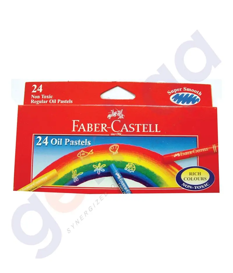 Faber-Castell Jumbo Oil Pastels – 24-Color Set, 10.5Mm Diameter 1