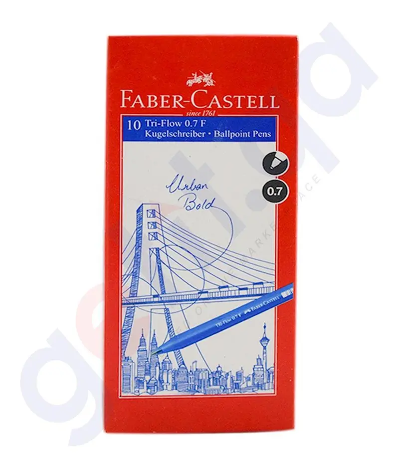 Faber-Castell Tri-Flow Ballpoint Pen – 0.7Mm Dual-Tip Writing Tool 1
