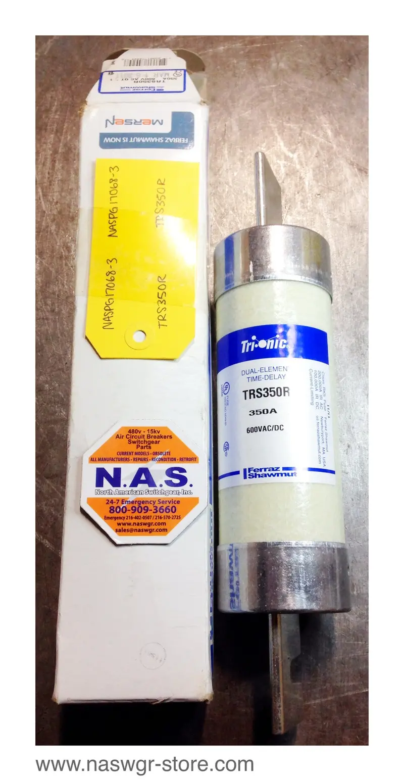 Ferraz Shawmut Trs350R Dual-Element Time-Delay Fuse — 300A, 600V, Class Rk5 1