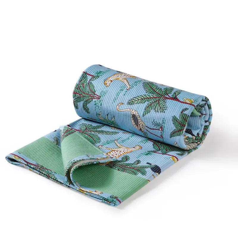 Forest Frolic Quilted Cotton Bedcover – 250 X 220 Cm, Woodland Illustration 1