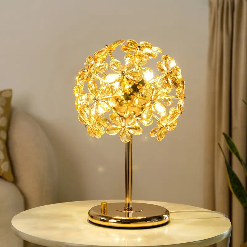 Full Bloom Led Table Lamp With Floral Design 1