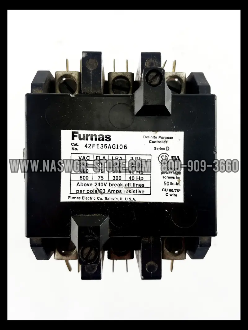 Furnas 42Fe35Ag106 Nema Size 3 Contactor With Auxiliary Contacts 1