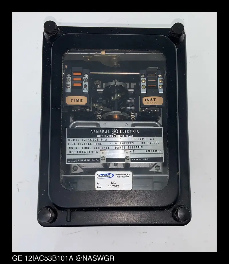 Ge 12Iac53B101A Time-Overcurrent Relay – Iac Type, Adjustable Inverse Curve, 50/60 Hz 1