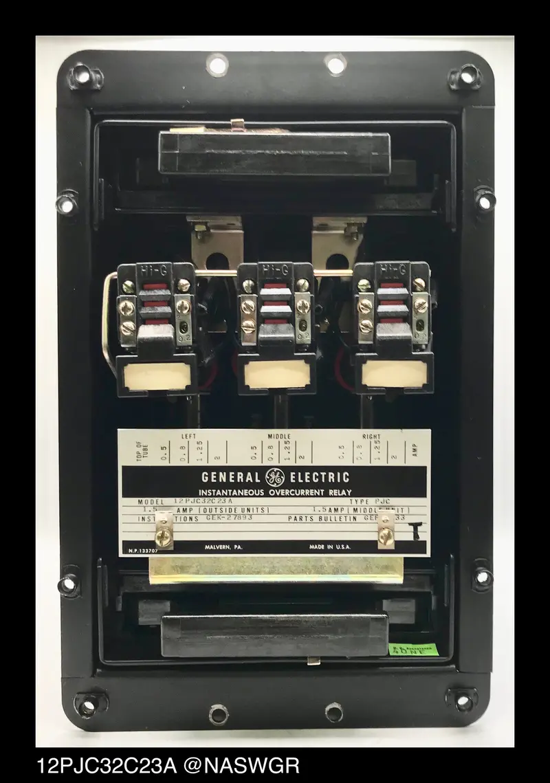 Ge 12Pjc32C23A Instantaneous Overcurrent Relay – 1.5A Trip Setting 1