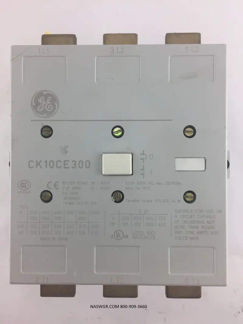 Ge Ck10Ce300 Heavy-Duty Lighting Contactor – 500A, 120V Coil 1