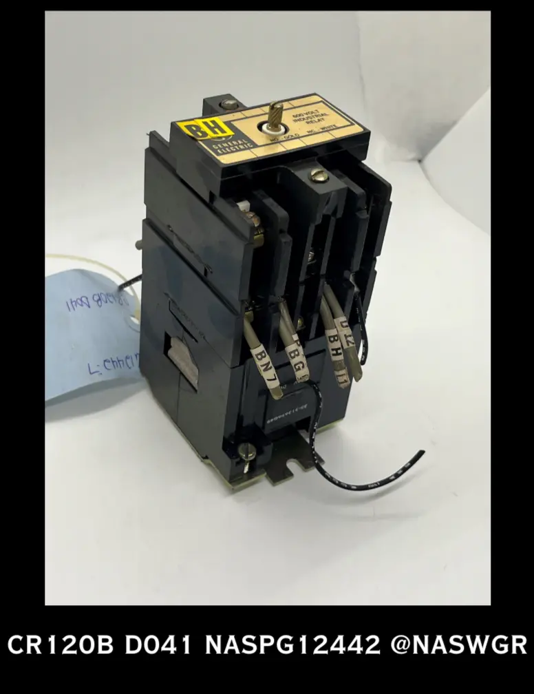 Ge Cr120B D041 Heavy-Duty Industrial Control Relay With Auxiliary Contacts 1