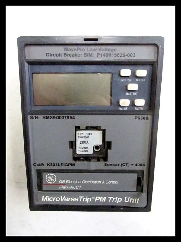 Ge K804Lsigpm Microversa Pm Trip Unit – Digital Ground Fault Protection Module 1