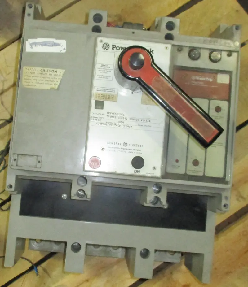 Ge Powerbreak Tpvvf5610E1 1000A Electronic Trip Circuit Breaker 1