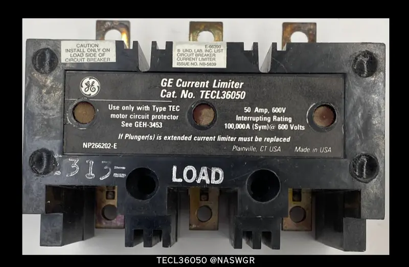 Ge Tecl36050 Current-Limiting Fuse – 50A, 600V Compact Design 1