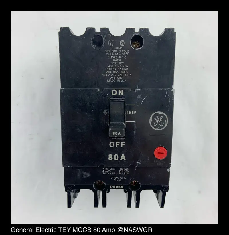 Ge Tey380 Industrial Mccb – 80A, High-Interrupt Rating 1