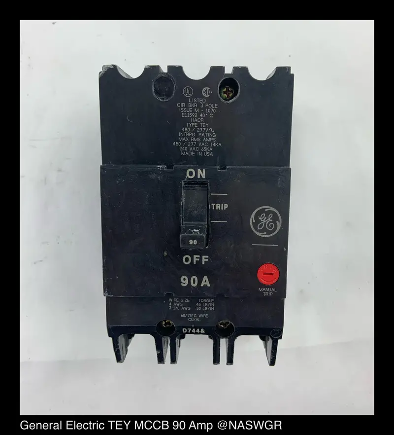 Ge Tey390 Molded Case Breaker – 90A, Ul 489 Compliant 1