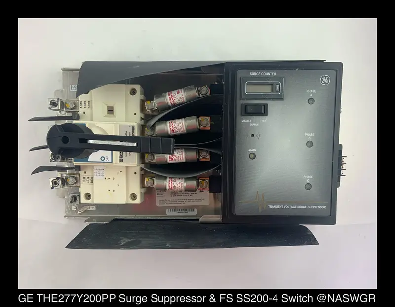 Ge The277Y200Pp Transient Voltage Surge Suppressor With Ferraz Shawmut Ss200-4 Switch 1