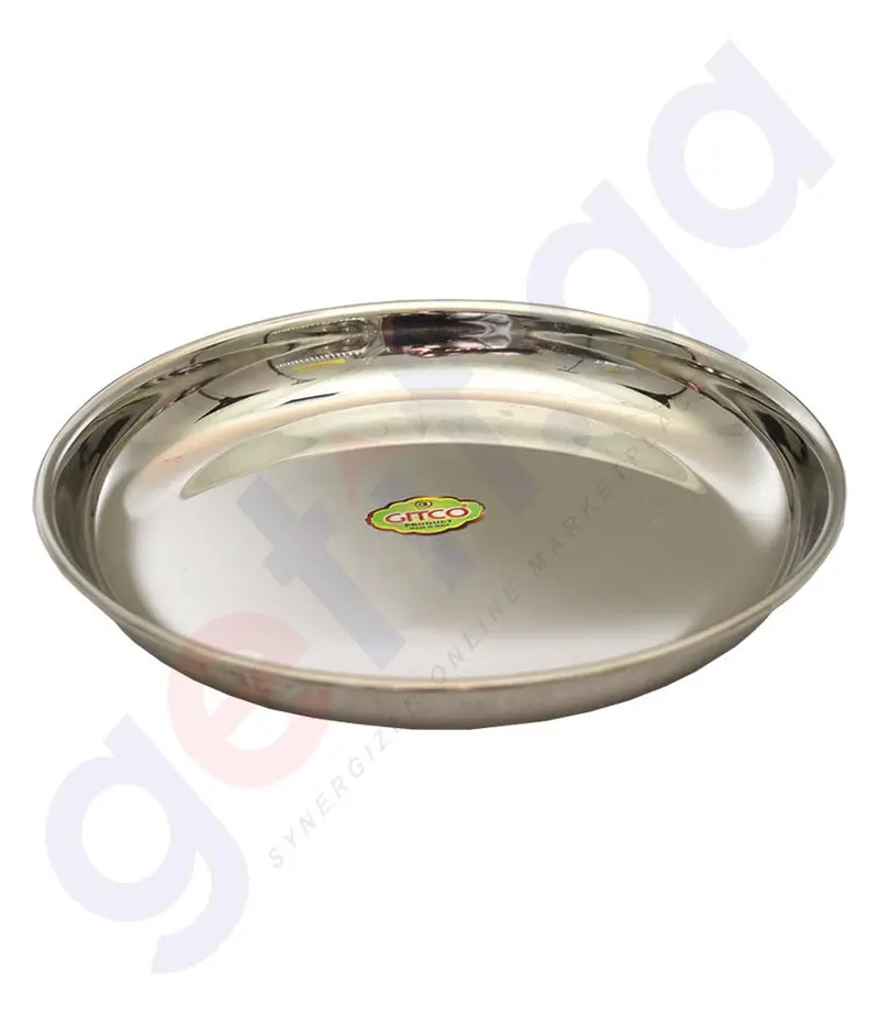 Gitco Stainless Steel Halwa Serving Plate 1
