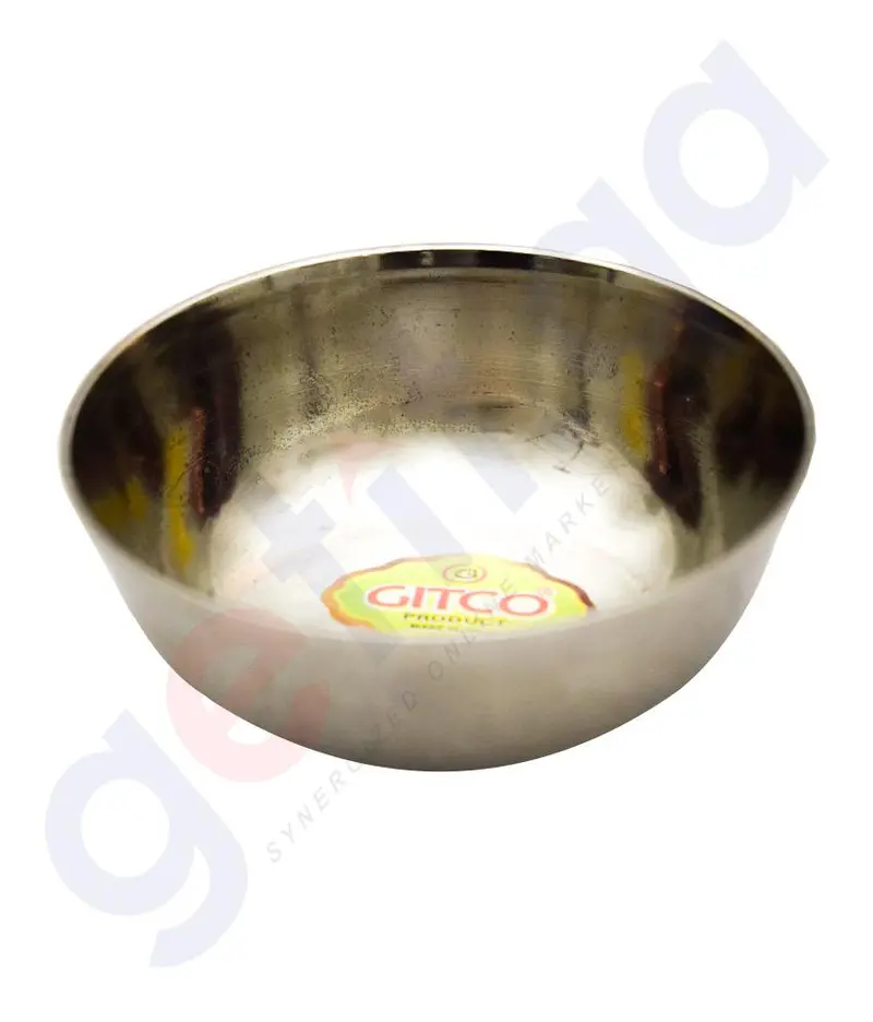 Gitco Stainless Steel Mukta Vati – Elegant Pearl-Finished Serving Bowl 1
