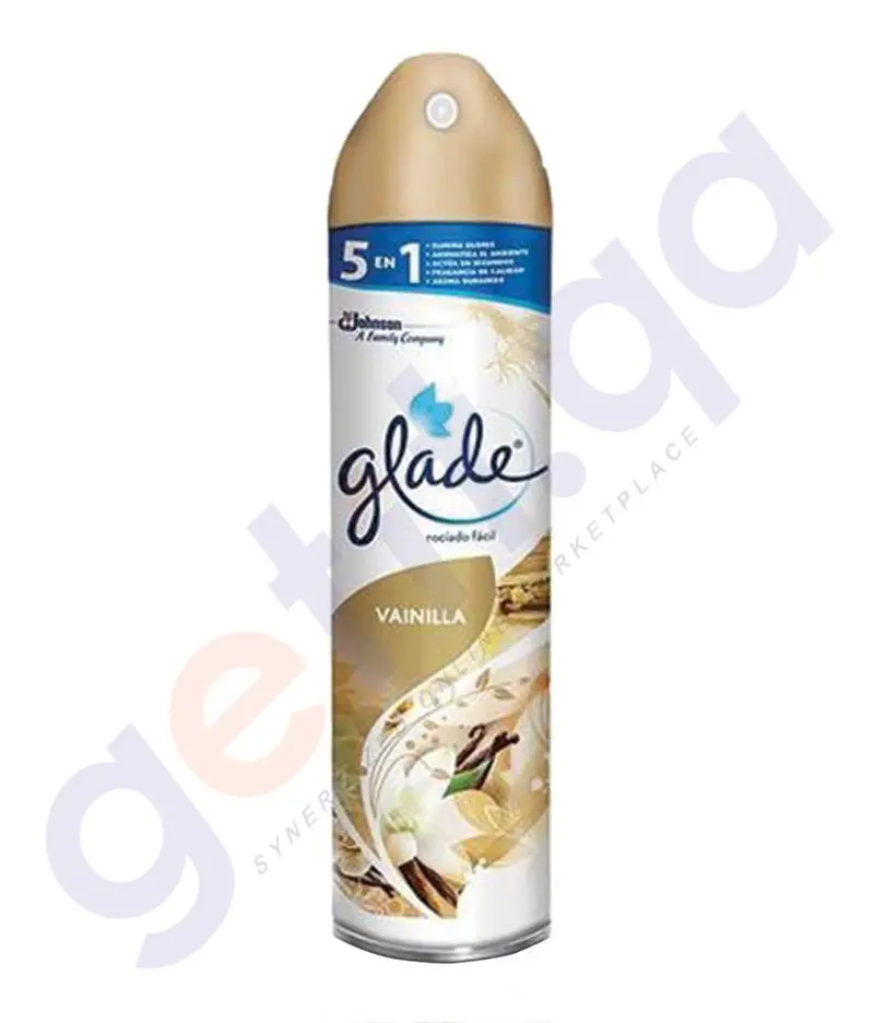 Glade Vanilla Air Freshener Aerosol – 300Ml Warm & Comforting Scent 1