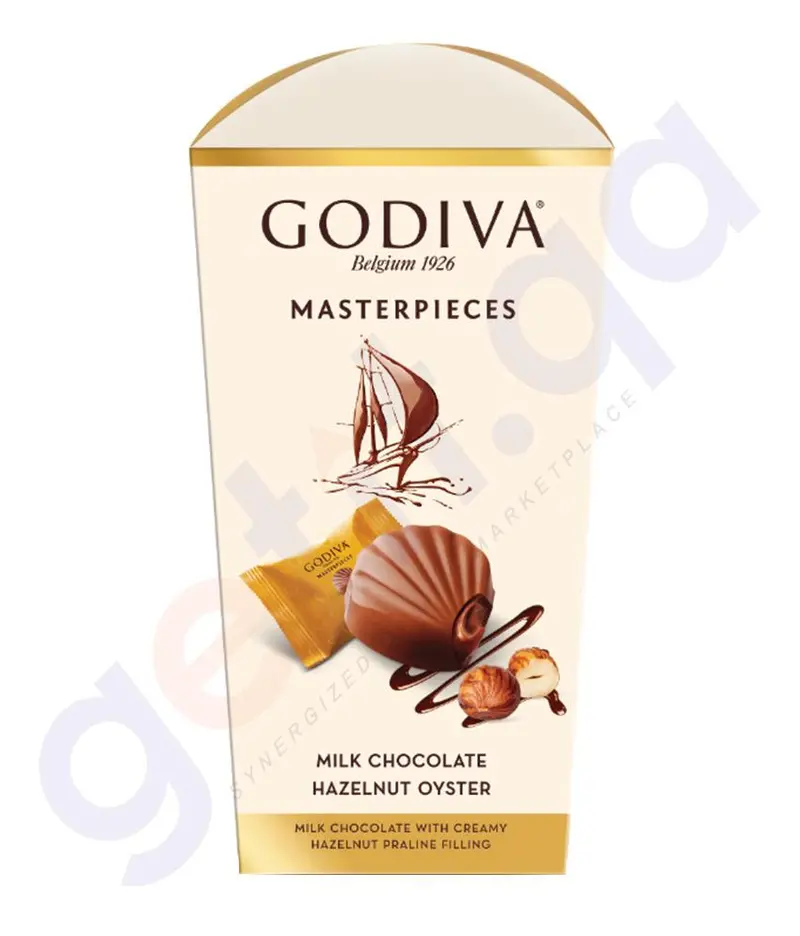 Godiva Milk Chocolate Hazelnut Oyster Pralines – 117G 1