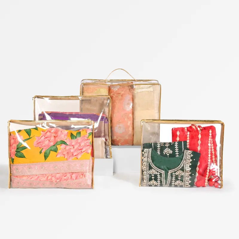 Gold-Finished Trousseau Storage Bags – Luxe Reusable Organizers For Bridal Or Gifting 1