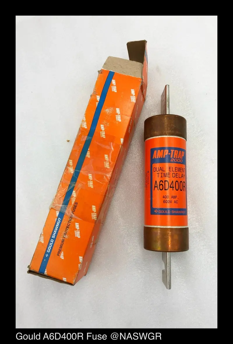 Gould Shawmut A6D400R Dual-Element Time-Delay Fuse – New Surplus 1