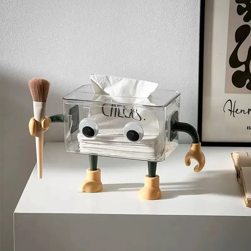 Green 3D Cartoon Robot Tissue Box Cover 1