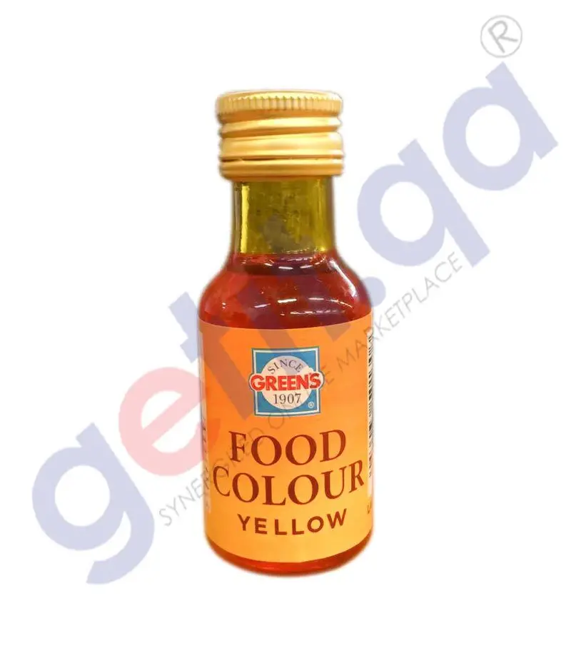 Greens Natural Yellow Food Coloring – 28Ml Bottle 1