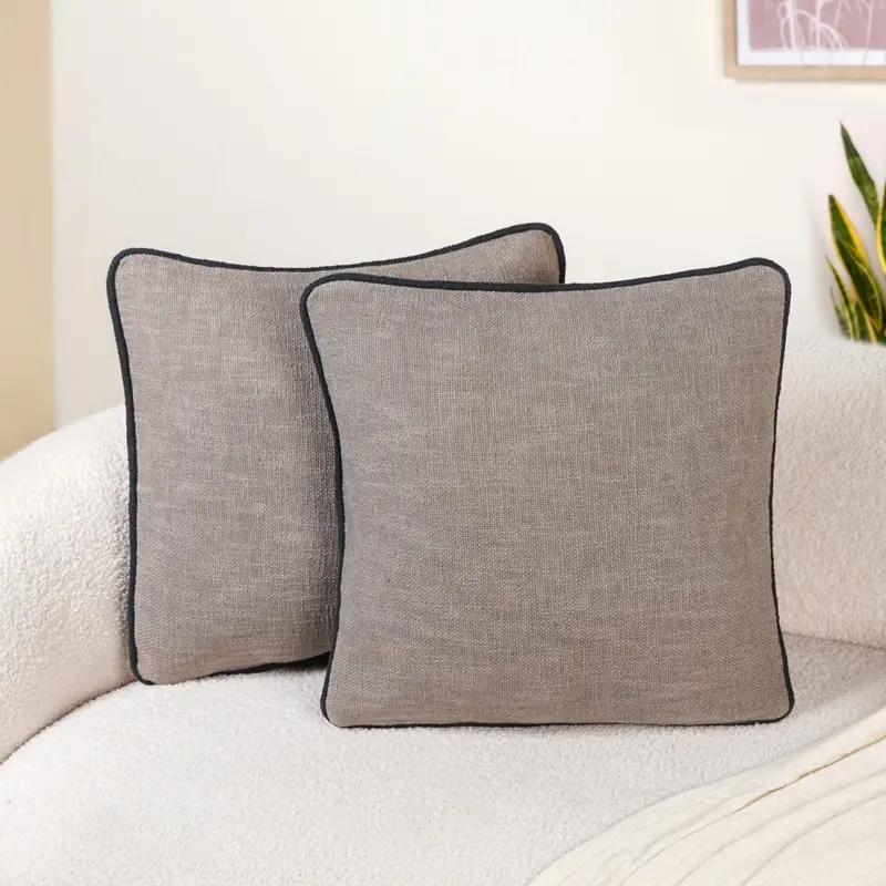 Greyframe Neutral Cotton Cushion Covers – Set Of Two 1