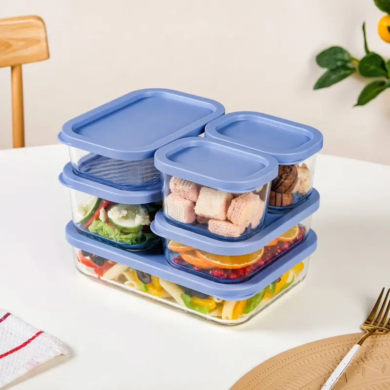 Groovo Clear Airtight Storage Containers – 6-Piece Transparent Set (310Ml–1200Ml) 1