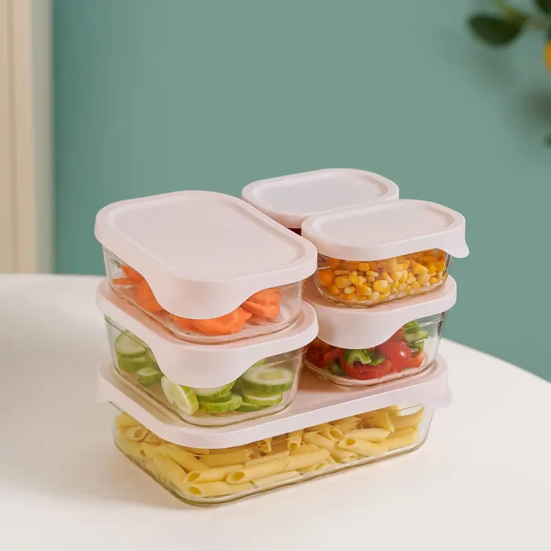 Groovo Lite Microwave-Safe Glass Food Storage Set – 6-Piece (370Ml–2500Ml) 1