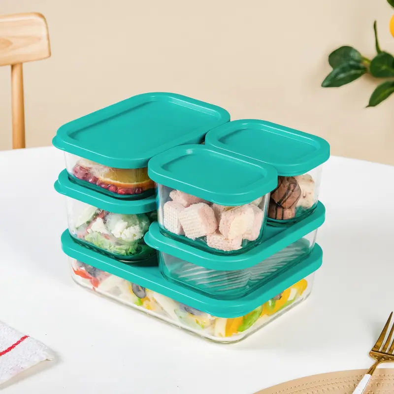 Groovo Sealed Food Storage Containers – 6-Piece Airtight Glass Set (310Ml–1200Ml) 1
