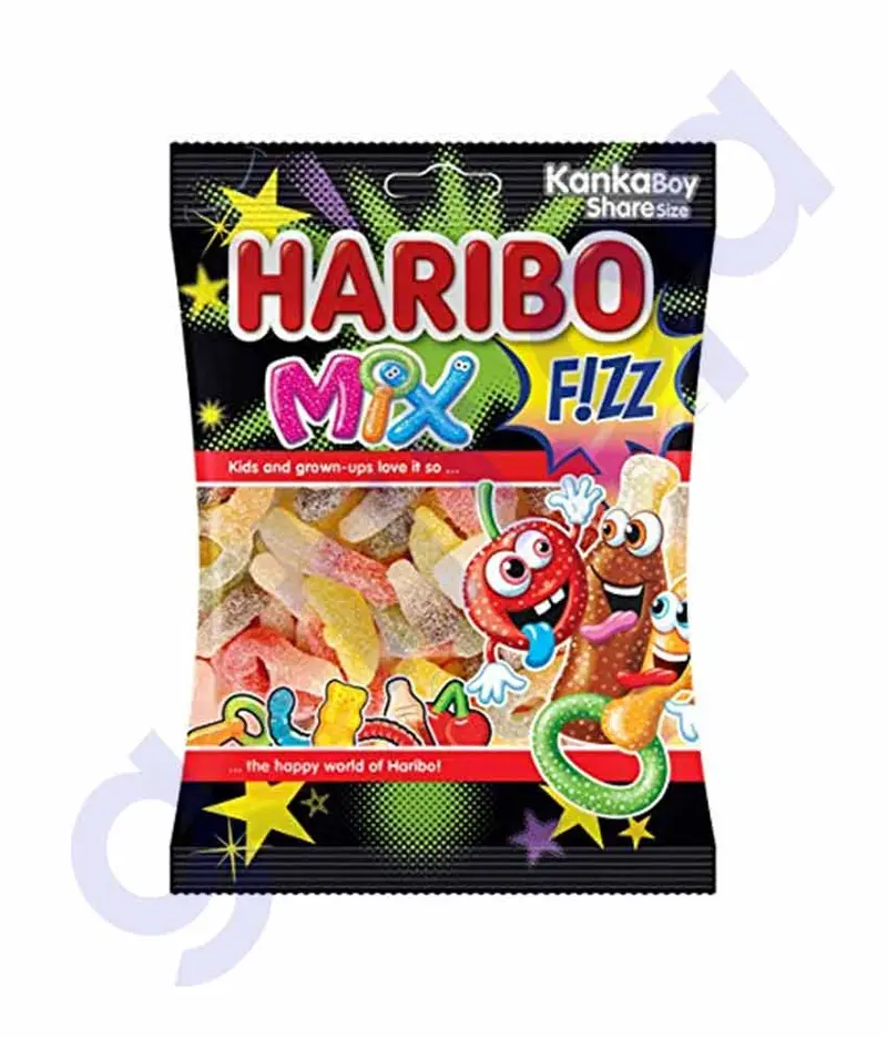 Haribo Fizz Mix – 70G Assortment Of Effervescent Fruit Gummies 1