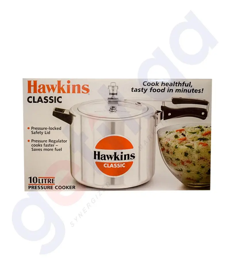 Hawkins Classic 10-Liter Stainless Steel Pressure Cooker 1