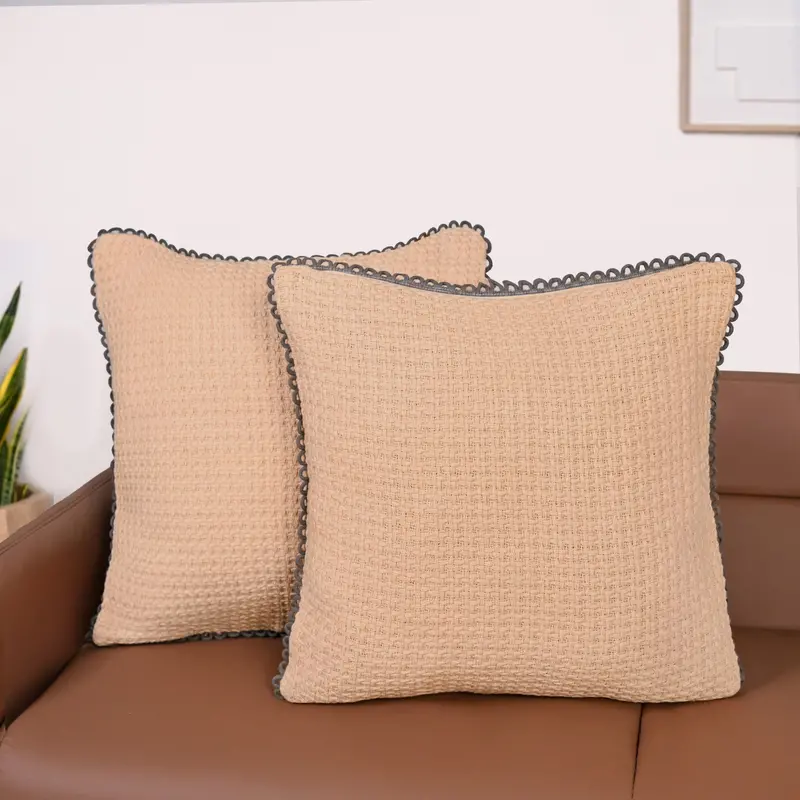 Hearth Hue Warm-Tone Cotton Cushion Covers – Set Of Two 1