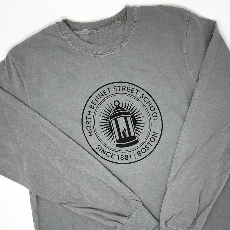 Heather Grey Long Sleeve Cotton T-Shirt 1