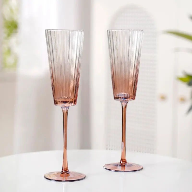 Helios Gradient Champagne Flutes – Set Of 2, 230Ml Capacity 1