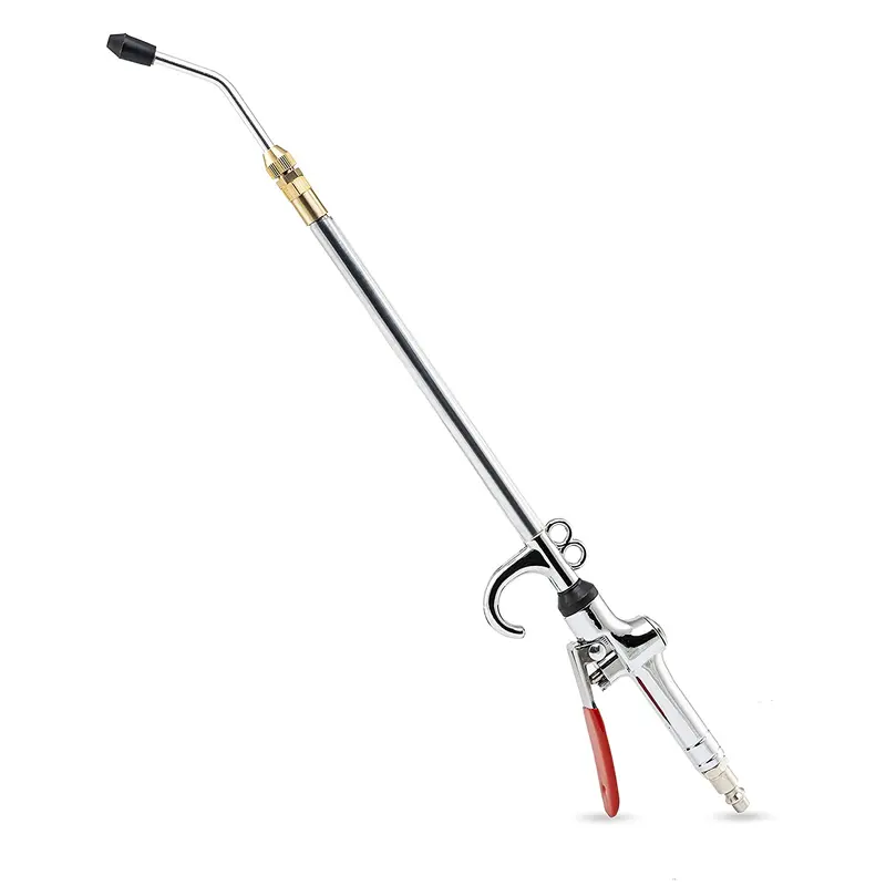 High-Flow Adjustable Air Blow Gun: 17"–26" Extensible, 360° Swivel Hook 1