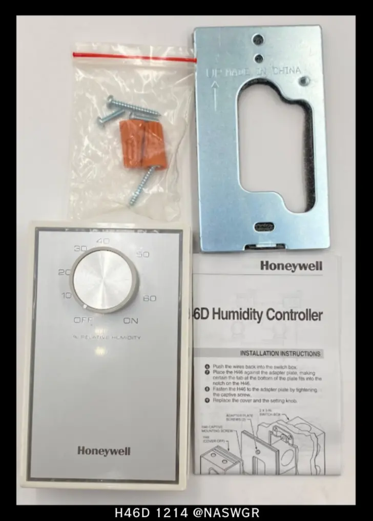 Honeywell H46D-1214 Humidity Controller – Digital Display, Plug-In Design, Unused 1
