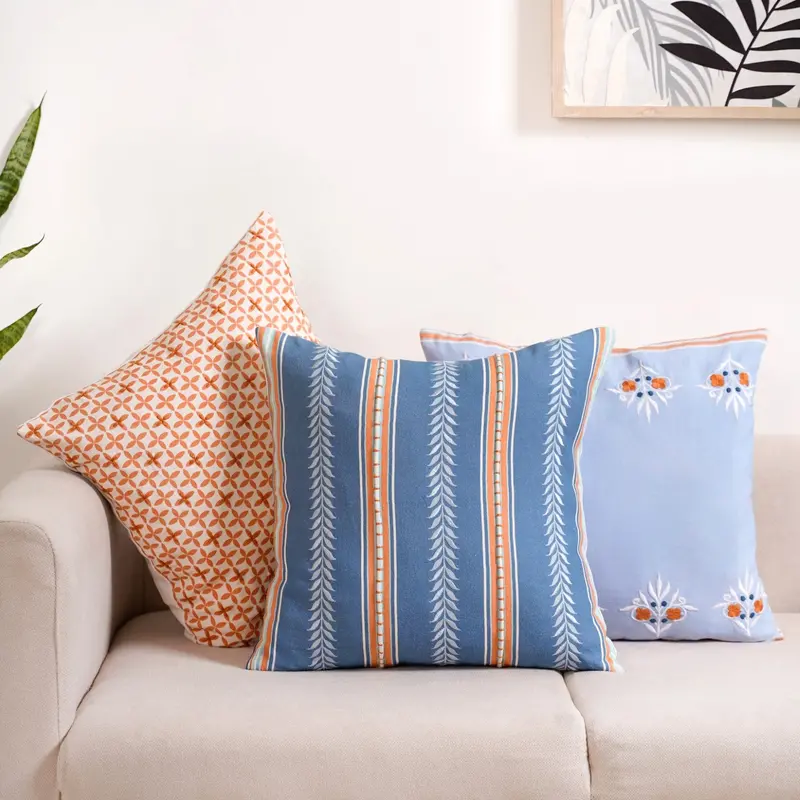 Hue Harmony Curated Cushion Cover Set (3-Piece) 1