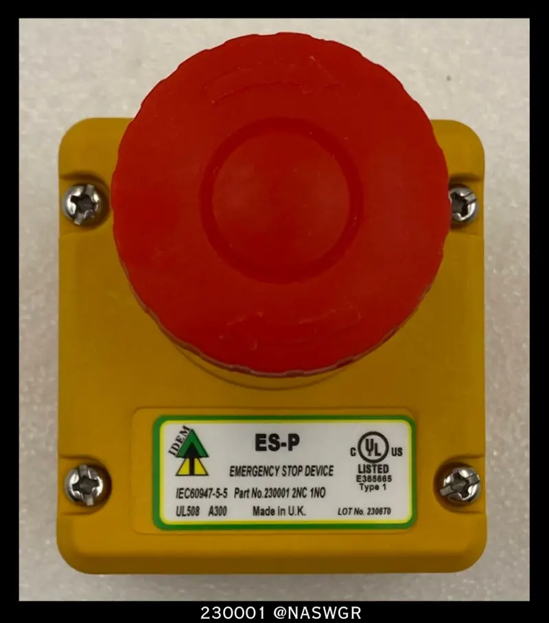 Idec 230001 Red Emergency Stop Pushbutton Switch 1
