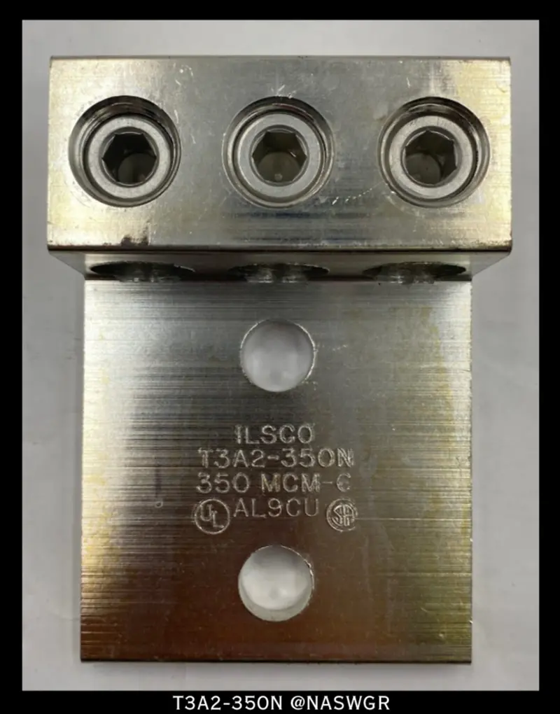Ilsco T3A2-350N Aluminum Mechanical Lug – 350 Kcmil 1