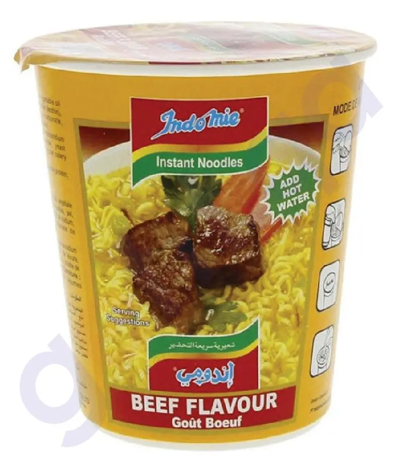 Indomie Beef Flavor Cup Noodles – 60G Instant Meal 1