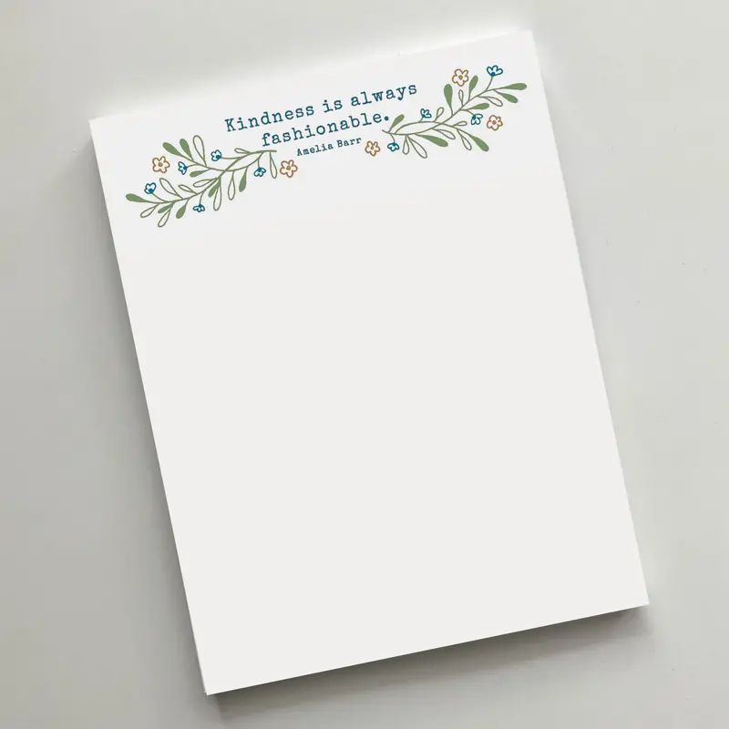Inspirational Kindness-Themed Notepad – She Said It Design 1