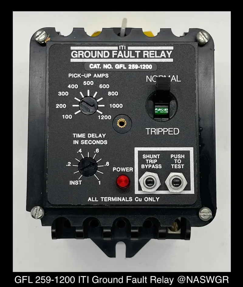 Instrument Transformers Inc. Gfl 259-1200 1200A Ground Fault Protection Relay 1