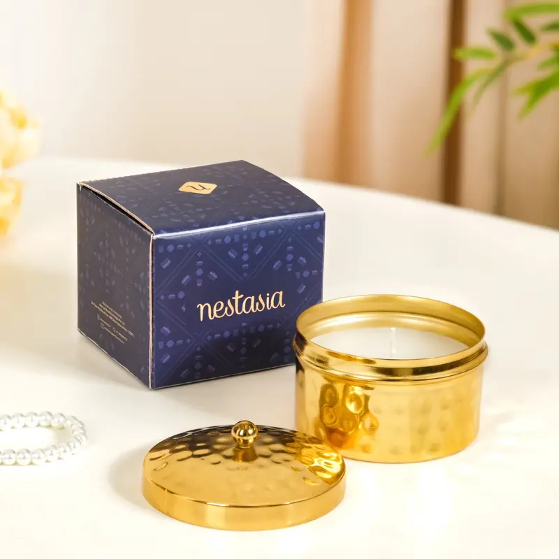 Jasmine Luxe Fragrance Candle – Artisan Glass Jar 1