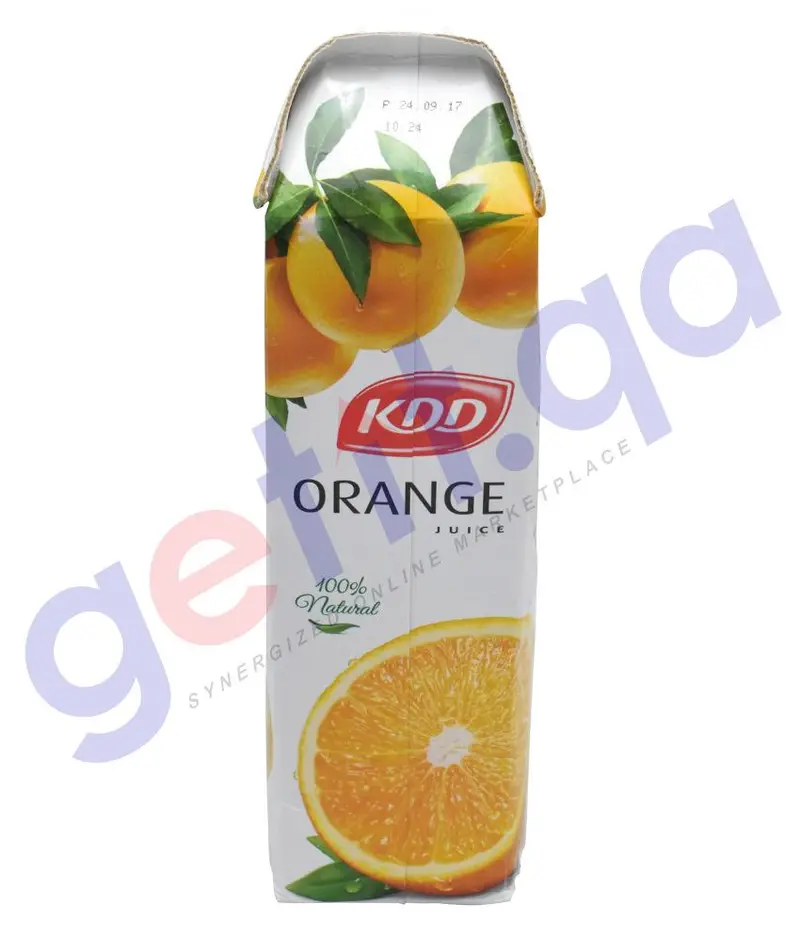 Kdd Orange Juice – 1 Liter 100% Pure, No-Added-Sugar Citrus Drink 1