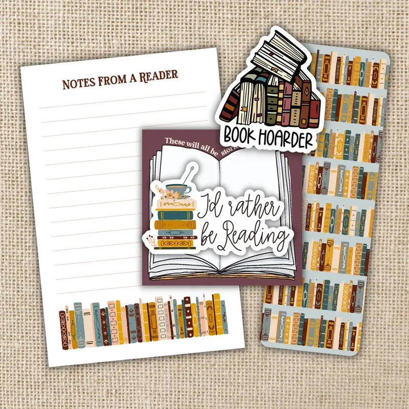 Kingdom Of Threads Vintage Book Lover Stationery Gift Set – 'I'D Rather Be Reading' 1